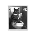 Picture of Plus Size Kitty on the Loo _GroupedProduct_Rectangle_Portrait_Framed_Matted_