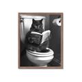 Picture of Plus Size Kitty on the Loo _GroupedProduct_Rectangle_Portrait_Framed_Matted_