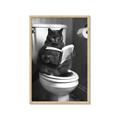 Picture of Plus Size Kitty on the Loo _GroupedProduct_Rectangle_Portrait_Framed_Matted_
