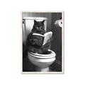 Picture of Plus Size Kitty on the Loo _GroupedProduct_Rectangle_Portrait_Framed_Matted_