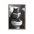 Picture of Plus Size Kitty on the Loo _GroupedProduct_Rectangle_Portrait_Framed_Matted_