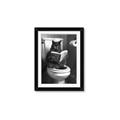 Picture of Plus Size Kitty on the Loo _GroupedProduct_Rectangle_Portrait_Framed_Matted_
