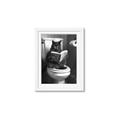 Picture of Plus Size Kitty on the Loo _GroupedProduct_Rectangle_Portrait_Framed_Matted_