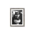 Picture of Plus Size Kitty on the Loo _GroupedProduct_Rectangle_Portrait_Framed_Matted_