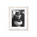 Picture of Plus Size Kitty on the Loo _GroupedProduct_Rectangle_Portrait_Framed_Matted_
