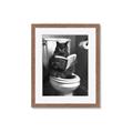 Picture of Plus Size Kitty on the Loo _GroupedProduct_Rectangle_Portrait_Framed_Matted_