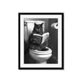Picture of Plus Size Kitty on the Loo _GroupedProduct_Rectangle_Portrait_Framed_Matted_