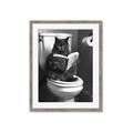 Picture of Plus Size Kitty on the Loo _GroupedProduct_Rectangle_Portrait_Framed_Matted_