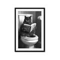 Picture of Plus Size Kitty on the Loo _GroupedProduct_Rectangle_Portrait_Framed_Matted_