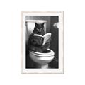 Picture of Plus Size Kitty on the Loo _GroupedProduct_Rectangle_Portrait_Framed_Matted_