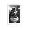 Picture of Plus Size Kitty on the Loo _GroupedProduct_Rectangle_Portrait_Framed_Matted_