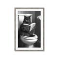 Picture of Plus Size Kitty on the Loo _GroupedProduct_Rectangle_Portrait_Framed_Matted_