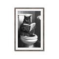 Picture of Plus Size Kitty on the Loo _GroupedProduct_Rectangle_Portrait_Framed_Matted_