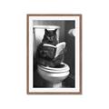 Picture of Plus Size Kitty on the Loo _GroupedProduct_Rectangle_Portrait_Framed_Matted_