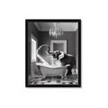 Picture of Joyful Elephant Bath Time _GroupedProduct_Rectangle_Portrait_Framed_Matted_