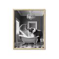 Picture of Joyful Elephant Bath Time _GroupedProduct_Rectangle_Portrait_Framed_Matted_