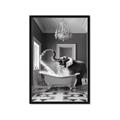 Picture of Joyful Elephant Bath Time _GroupedProduct_Rectangle_Portrait_Framed_Matted_