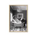 Picture of Joyful Elephant Bath Time _GroupedProduct_Rectangle_Portrait_Framed_Matted_