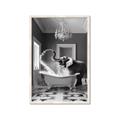 Picture of Joyful Elephant Bath Time _GroupedProduct_Rectangle_Portrait_Framed_Matted_