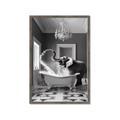Picture of Joyful Elephant Bath Time _GroupedProduct_Rectangle_Portrait_Framed_Matted_