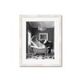 Picture of Joyful Elephant Bath Time _GroupedProduct_Rectangle_Portrait_Framed_Matted_