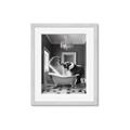 Picture of Joyful Elephant Bath Time _GroupedProduct_Rectangle_Portrait_Framed_Matted_
