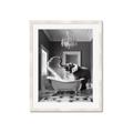 Picture of Joyful Elephant Bath Time _GroupedProduct_Rectangle_Portrait_Framed_Matted_