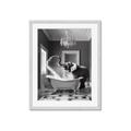 Picture of Joyful Elephant Bath Time _GroupedProduct_Rectangle_Portrait_Framed_Matted_