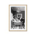Picture of Joyful Elephant Bath Time _GroupedProduct_Rectangle_Portrait_Framed_Matted_