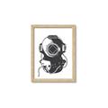 Picture of Vintage Diver Poster _GroupedProduct_Rectangle_Portrait_Framed_Matted_