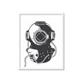 Picture of Vintage Diver Poster _GroupedProduct_Rectangle_Portrait_Framed_Matted_