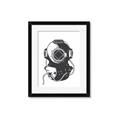 Picture of Vintage Diver Poster _GroupedProduct_Rectangle_Portrait_Framed_Matted_