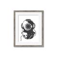 Picture of Vintage Diver Poster _GroupedProduct_Rectangle_Portrait_Framed_Matted_