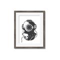 Picture of Vintage Diver Poster _GroupedProduct_Rectangle_Portrait_Framed_Matted_