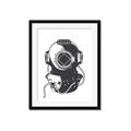 Picture of Vintage Diver Poster _GroupedProduct_Rectangle_Portrait_Framed_Matted_