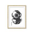 Picture of Vintage Diver Poster _GroupedProduct_Rectangle_Portrait_Framed_Matted_
