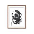 Picture of Vintage Diver Poster _GroupedProduct_Rectangle_Portrait_Framed_Matted_