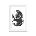 Picture of Vintage Diver Poster _GroupedProduct_Rectangle_Portrait_Framed_Matted_