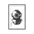 Picture of Vintage Diver Poster _GroupedProduct_Rectangle_Portrait_Framed_Matted_