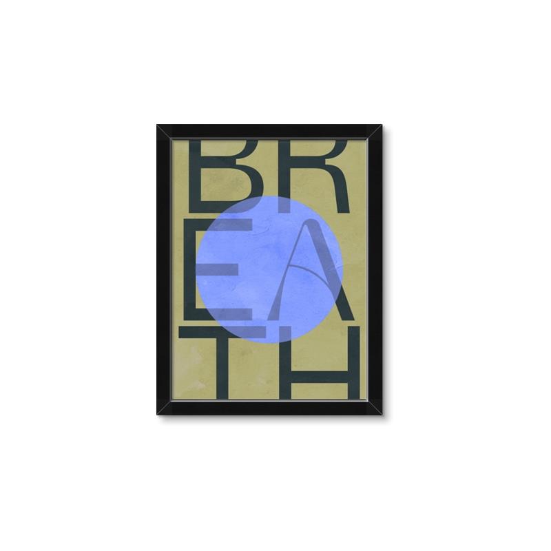 Picture of Breath Typography Poster _GroupedProduct_Rectangle_Portrait_Framed_Matted_