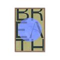 Picture of Breath Typography Poster _GroupedProduct_Rectangle_Portrait_Framed_Matted_