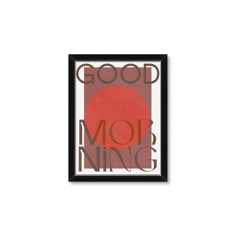 Picture of Good Morning Typography Poster _GroupedProduct_Rectangle_Portrait_Framed_Matted_