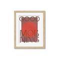 Picture of Good Morning Typography Poster _GroupedProduct_Rectangle_Portrait_Framed_Matted_
