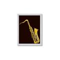 Picture of Golden Saxophone Poster _GroupedProduct_Rectangle_Portrait_Framed_Matted_