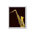 Picture of Golden Saxophone Poster _GroupedProduct_Rectangle_Portrait_Framed_Matted_