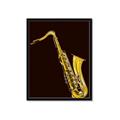 Picture of Golden Saxophone Poster _GroupedProduct_Rectangle_Portrait_Framed_Matted_