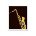 Picture of Golden Saxophone Poster _GroupedProduct_Rectangle_Portrait_Framed_Matted_