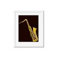 Picture of Golden Saxophone Poster _GroupedProduct_Rectangle_Portrait_Framed_Matted_