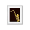 Picture of Golden Saxophone Poster _GroupedProduct_Rectangle_Portrait_Framed_Matted_