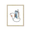 Picture of Retro Walkman Poster _GroupedProduct_Rectangle_Portrait_Framed_Matted_